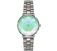 STORM ELEXI ICE Watch with Unique Cut Glass dial and Two-Tone Brushed/Polished Stainless Steel Strap, Water Resistant to 50m