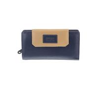 Storm London Embassy Large Leather Purse - Navy & Cream Blue