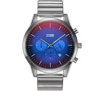 STORM Crusader Lazer Blue Men's Chronograph Watch with Metal Strap, photochromic Glass, Date and Luminous Markers, and Water Resistant to 50m