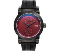 STORM HYDRON V2 Rubber Slate RED - Multifunctional Design with Date/24-Hour, Silicon Strap for Comfort, Contemporary Brushed Steel Finish, 50M Water Resistance