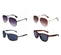 Storm Men'sSunglass Collection: 9ST781-1 Storm Fashion Aviator Sunglasses in Crystal Grey and Silver