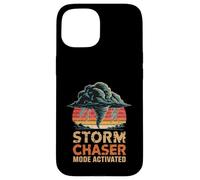 Storm Mode Activated Tornado Lightning Sunset Case for iPhone 15