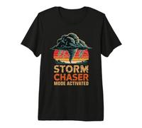 Storm Mode Activated Tornado Lightning Sunset Premium T-Shirt