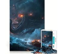 Storm of The Kraken 1000 Pieces Jigsaw Puzzles for Adults Think Smart Toy Quiet Fun Accurate Cut 50x75cm