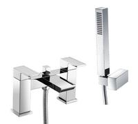 Storm Oval Waterfall Bath Shower Mixer Tap - Chrome, Brass, 15-Year Guarantee