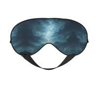 Storm Print Satin Sleep Mask & Eye Mask | Deep Dream Sleep Masks for Women & Men | Soft Sleeping Eye Mask to Nourish Skin