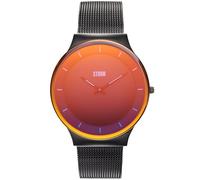 STORM PYLO Slate RED Watch, Photochromic Glass, Luminous Dial Details, Graduated Dial, Edge-to-Edge Glass, Slim Case, Stainless Steel, Mesh Strap, Quick Release Strap,