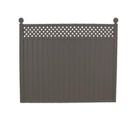 Storm Ready Maintenance Free 25 Yr Guarantee Colourfence Extra Wide Metal Fence Panel Trellis 1.8M 6Ft H X 2.35M 7.7Ft W Grey