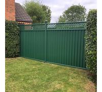 Storm Ready Maintenance Free 25 Yr Guarantee Colourfence Extra Wide Metal Fence Panel Trellis 1.8M 6Ft H X 2.35M 7.7Ft W Green