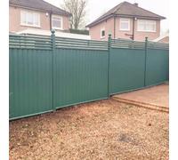 Storm Ready Maintenance Free Colourfence Extra Wide Metal Fence Panel Contemporary Trellis 5 Rail 1.8M 6Ft H X 2.35M 7.7Ft W Green
