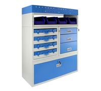 Van Racking Storage Rack Metal Shelving System Lockable Drawers Unit Assembled