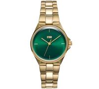 STORM SERALYN Gold Green, Minimalist Design 21k Gold Plating Sunray Dial Elevated Cut-Glass 50M Water Resistant Japanese Miyota Movement Two Tone Brushed/Polished Link Strap Stainless Steel