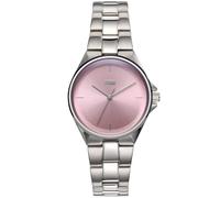STORM SERALYN Pink Minimalist Design Sunray Dial Elevated Cut-Glass 50M Water Resistant Japanese Miyota Movement Two Tone Brushed/Polished Link Strap Stainless Steel
