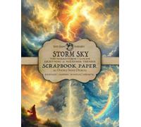 Storm sky scrapbook paper: Thunderstorm clouds, lightning and weather themes. For scrapbooking, junk journaling, decoupage, paper crafting and more.
