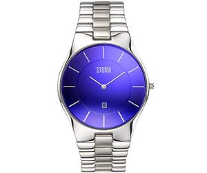 STORM Slim-X XL Lazer Blue, Ultra Slim Strap and case, Dual Brush and Polished Finish, and Waterproof to 50m with a Date Feature