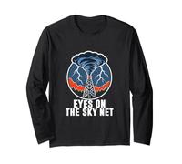 Storm Spotter Weather Net Tower Funnel Cloud Badge Graphic Long Sleeve T-Shirt