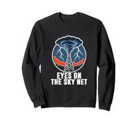 Storm Spotter Weather Net Tower Funnel Cloud Badge Graphic Sweatshirt