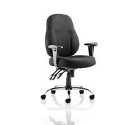 Storm Task Operator Chair Black Fabric With Arms