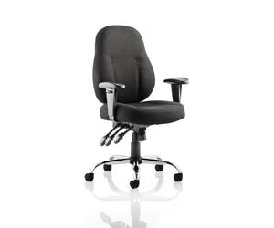 Storm Task Operator Chair Black Fabric With Arms