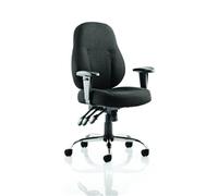 Storm Task Operator Chair Black Fabric With Arms