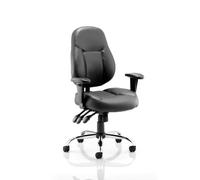 Storm Chair Black Soft Bonded Leather With Arms OP000129