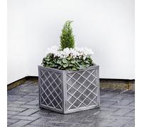 Storm Trading Group 1 X Small Square 32Cm Pewter Lazio Garden Flower Plant Box