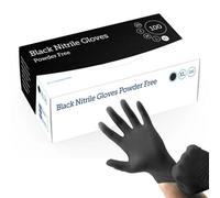 Storm Trading Group 1000 X Extra Large Black Nitrile Powder Free Gloves Puncture Resistant Ideal For Medical, Tattoo, Barber Shops & Mechanical Use
