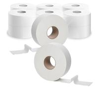 Storm Trading Group 12 Rolls Of 2 Ply Mini White Jumbo Toilet Rolls For Home, Shops & Work Places
