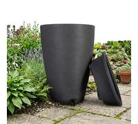STORM TRADING GROUP 120L Amesbury Stone Garden Water Butt Rain Collectors With Tap & Lid - Ash