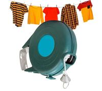STORM TRADING GROUP 12m Retractable Reel Washing Line Outdoor Wall Mounted Extendable Clothes Line