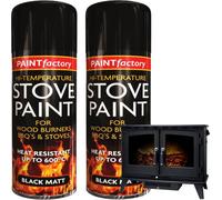 Storm Trading Group 2 X 400Ml Matt Black Ultra High Temperature Heat Resistant Spray Can