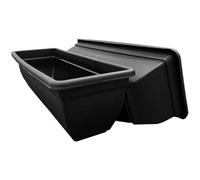 Storm Trading Group 2 X Black 60Cm Bellpot Trough Winchester Plastic Plant Flower Pot For Windows, Gardens & Patios