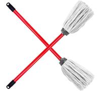 Storm Trading Group 2 X Cotton Floor Mops Super Absorbent Cotton Mop Head With Handle