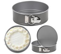 STORM TRADING GROUP 22cm Non-Stick Springform 9 Inch Cake Pan Round Bake Ware Tin for Kitchen Bakes Cheesecake, Brownie, Gateaux Pie & Cake (3)