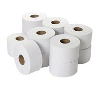 Storm Trading Group 24 Rolls Of 2 Ply Mini White Jumbo Toilet Rolls For Home, Shops & Work Places