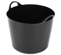STORM TRADING GROUP 40 Litre Flexi Plastic Storage Buckets For Home, Garden & DIY - Black - 5 x