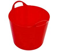 STORM TRADING GROUP 40 Litre Flexi Plastic Storage Buckets For Home, Garden & DIY - Red - 5 x