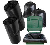 Storm Trading Group 60 X Black Wheelie Bin Liners 240L Large Capacity Refuse Sacks For Outdoor Bins