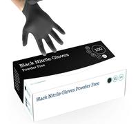 STORM TRADING GROUP Black Nitrile Powder Free Gloves Puncture Resistant Ideal For Medical, Tattoo, Barber Shops & Mechanical Use - 200 x Extra Large