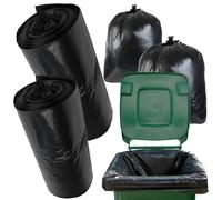 STORM TRADING GROUP Black Wheelie Bin Liners 240L Large Capacity Refuse Sacks For Outdoor Bins - 30 x