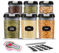 STORM TRADING GROUP Cereal Storage Containers Food Grade & BPA Free Durable & Easy to Use Airtight Cereal Dispenser Kits Ideal for Cornflakes, Sugar, Flour & Storage (Mixed Set, 10 Piece Set)