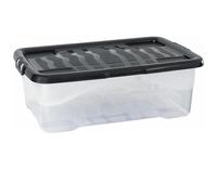 STORM TRADING GROUP Curve Plastic Storage Boxes With Black Lids