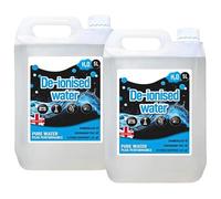 STORM TRADING GROUP Deionised Water 10L For Steam Irons, Car Batteries, Windscreen Fluid & Antifreeze Demineralised Water, Reduces Limescale Deposits & Water Stains