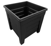 STORM TRADING GROUP Grosvenor Square 33cm Flower Plant Pots For Home, Garden & Patios - 2 x - Black