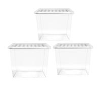 STORM TRADING GROUP Heavy Duty Multipurpose Home Office Clear Plastic Storage Containers With Lids - 80 Litre - 1 x