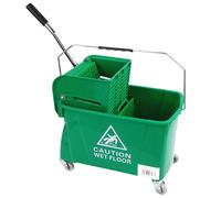 STORM TRADING GROUP Kentucky Mop Dual-Bucket & Wringer System With Durable Wheels & Carrying Handle - Green - 2 x