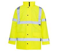 Storm Trading Group Large (L) High Visibility Waterproof Safety Workwear Standard Parka With A Fluorescent Concealed Hood