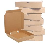 STORM TRADING GROUP Pizza Takeaway Boxes Brown or White Slim Postage Boxes Desserts, Pizza, Restaurant & Take Outs (7" Brown - 100 Boxes)