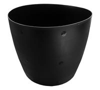 STORM TRADING GROUP Round Black Barrel Planter Pot For Gardening, Herbs, Flowers & Vegetables - 1 x