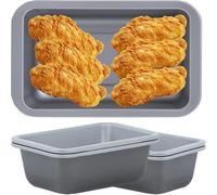 Storm Trading Group Set Of 2 Air Fryer Rectangular Dishes Mini 16.5Cm Non-Stick Low Carbon Steel